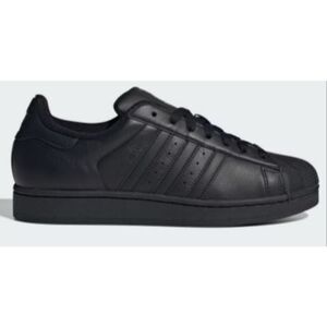 Adidas Black Rounded Shell Toe Superstar Sneakers